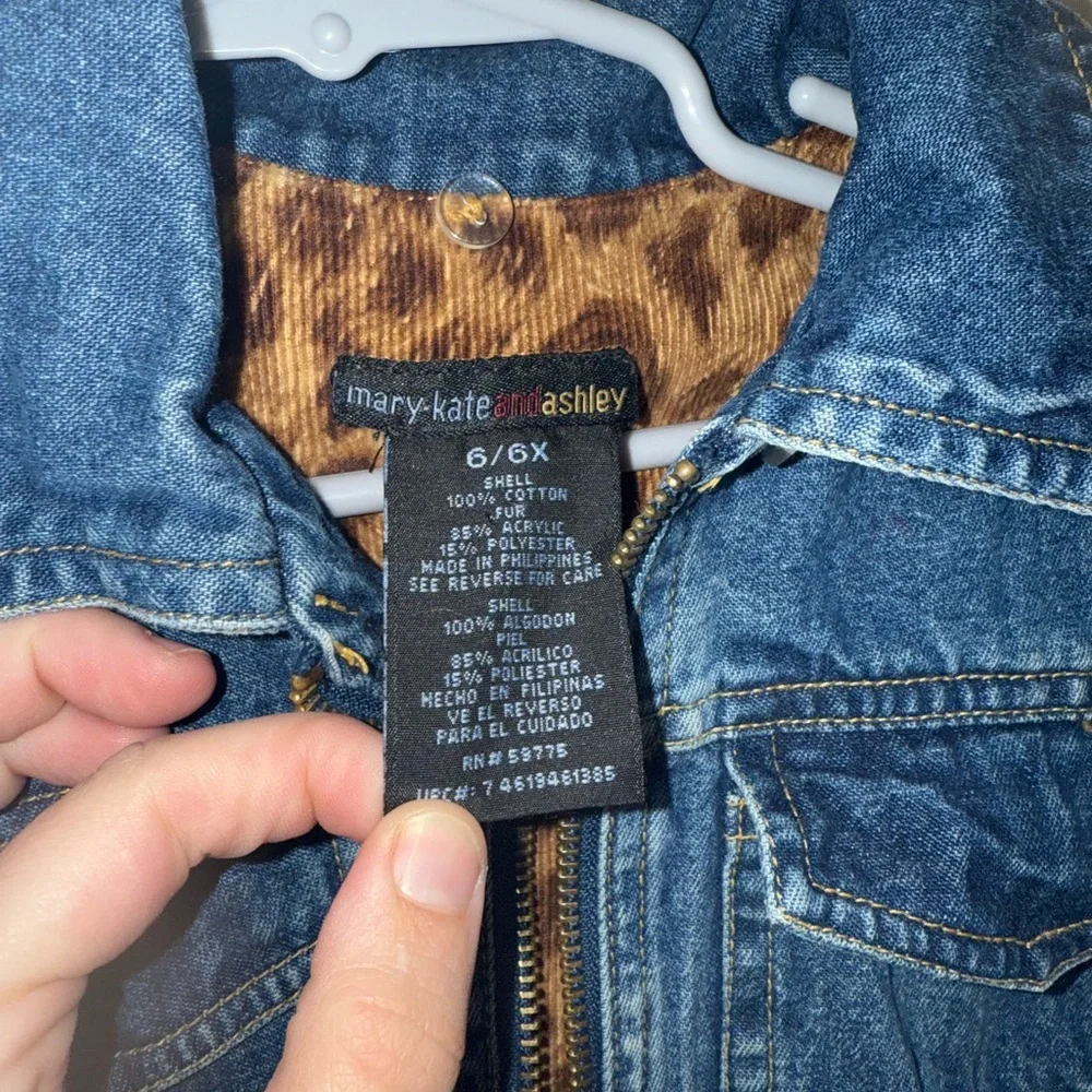 Vintage Y2K Mary Kate & Ashley Zip Up Jean Jacket Girl’s size 6